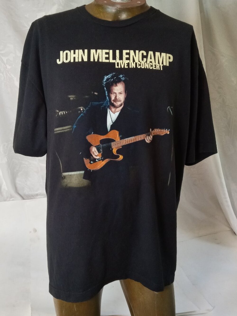 John Mellencamp Shirt Mens T-Shirt Black 2014 Concert Tee Plain Spoken XXL